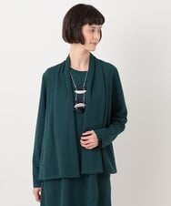 R6KLT53270 HIROKO BIS(小さいサイズ)(メゾン ドゥ サンク) 【小さいサイズ】バックプリーツジャージーカーディガン ベージュ