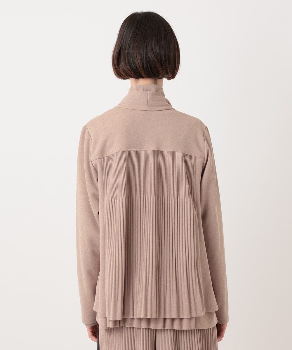 R6KLT53270 HIROKO BIS(小さいサイズ)(メゾン ドゥ サンク) 【小さいサイズ】バックプリーツジャージーカーディガン ベージュ