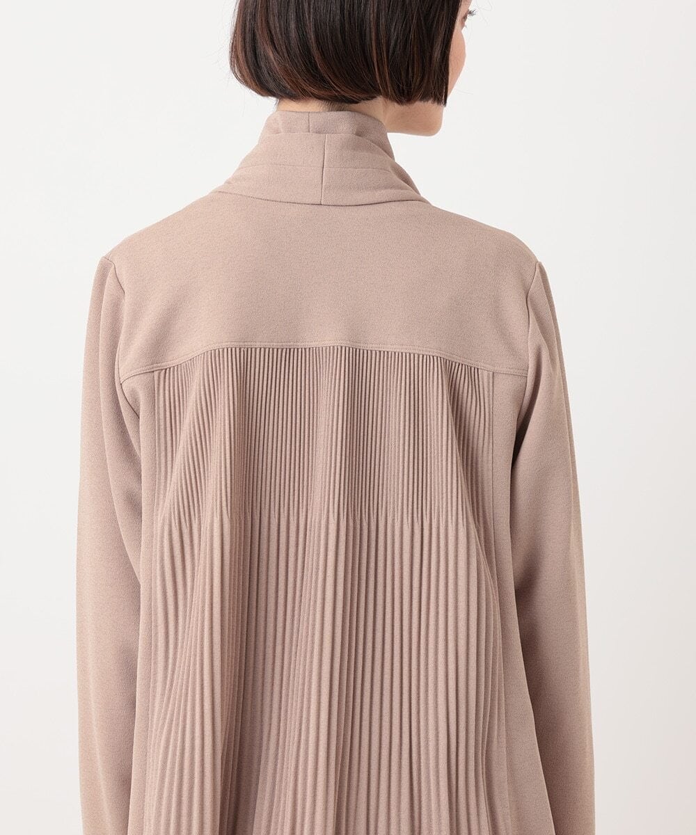 R6KLT53270 HIROKO BIS(小さいサイズ)(メゾン ドゥ サンク) 【小さいサイズ】バックプリーツジャージーカーディガン ベージュ