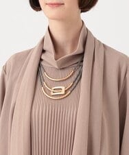 R6KLT53270 HIROKO BIS(小さいサイズ)(メゾン ドゥ サンク) 【小さいサイズ】バックプリーツジャージーカーディガン ベージュ