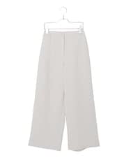 R6LAD25230 HIROKO BIS(小さいサイズ)(メゾン ドゥ サンク) 【小さいサイズ】ソフトツイルセミワイドパンツ ライトグレー