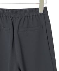 R6LAD25230 HIROKO BIS(小さいサイズ)(メゾン ドゥ サンク) 【小さいサイズ】ソフトツイルセミワイドパンツ ライトグレー