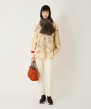 R6LAE20230 HIROKO BIS(小さいサイズ)(メゾン ドゥ サンク) 【小さいサイズ】両面起毛デザインプルオンパンツ グレー