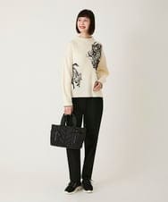 R6LAE20230 HIROKO BIS(小さいサイズ)(メゾン ドゥ サンク) 【小さいサイズ】両面起毛デザインプルオンパンツ グレー