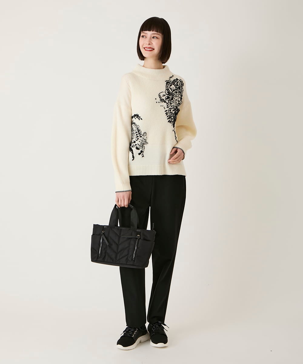 R6LAE20230 HIROKO BIS(小さいサイズ)(メゾン ドゥ サンク) 【小さいサイズ】両面起毛デザインプルオンパンツ グレー