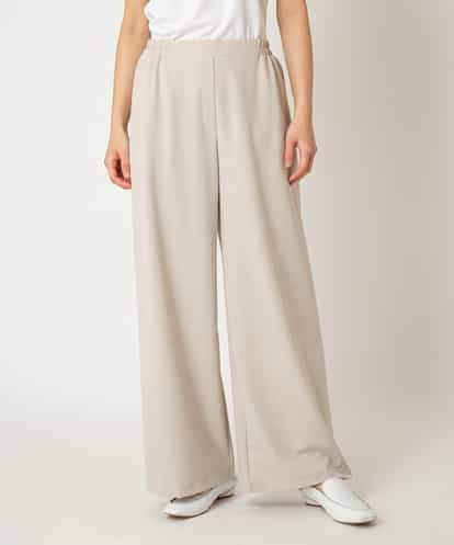 R6LAF30230  【小さいサイズ】ストレッチワイドパンツ/アルガンオイル加工/洗える