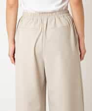 R6LAF30230 HIROKO BIS(小さいサイズ)(メゾン ドゥ サンク) 【小さいサイズ】ストレッチワイドパンツ/アルガンオイル加工/洗える ベージュ