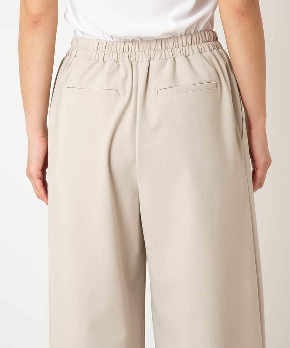 R6LAF30230 HIROKO BIS(小さいサイズ)(メゾン ドゥ サンク) 【小さいサイズ】ストレッチワイドパンツ/アルガンオイル加工/洗える ベージュ