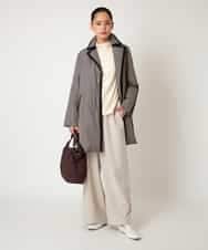 R6LAF30230 HIROKO BIS(小さいサイズ)(メゾン ドゥ サンク) 【小さいサイズ】ストレッチワイドパンツ/アルガンオイル加工/洗える ベージュ