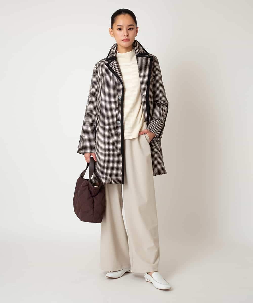 R6LAF30230 HIROKO BIS(小さいサイズ)(メゾン ドゥ サンク) 【小さいサイズ】ストレッチワイドパンツ/アルガンオイル加工/洗える ベージュ