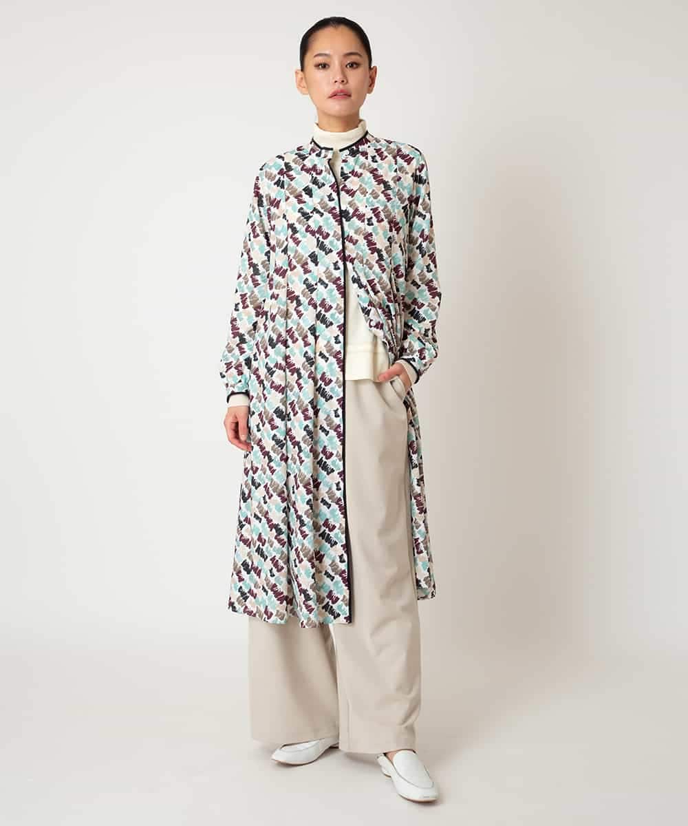 R6LAF30230 HIROKO BIS(小さいサイズ)(メゾン ドゥ サンク) 【小さいサイズ】ストレッチワイドパンツ/アルガンオイル加工/洗える ベージュ