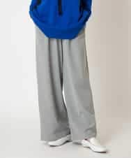 R6LAF30230 HIROKO BIS(小さいサイズ)(メゾン ドゥ サンク) 【小さいサイズ】ストレッチワイドパンツ/アルガンオイル加工/洗える グレー