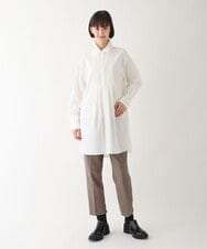 R6LAV25260 HIROKO BIS(小さいサイズ)(メゾン ドゥ サンク) 【小さいサイズ/洗える/日本製】ダイヤ柄ジャカードスリムパンツ グリーン系