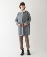 R6LAV25260 HIROKO BIS(小さいサイズ)(メゾン ドゥ サンク) 【小さいサイズ/洗える/日本製】ダイヤ柄ジャカードスリムパンツ グリーン系