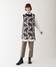 R6LAV25260 HIROKO BIS(小さいサイズ)(メゾン ドゥ サンク) 【小さいサイズ/洗える/日本製】ダイヤ柄ジャカードスリムパンツ グリーン系
