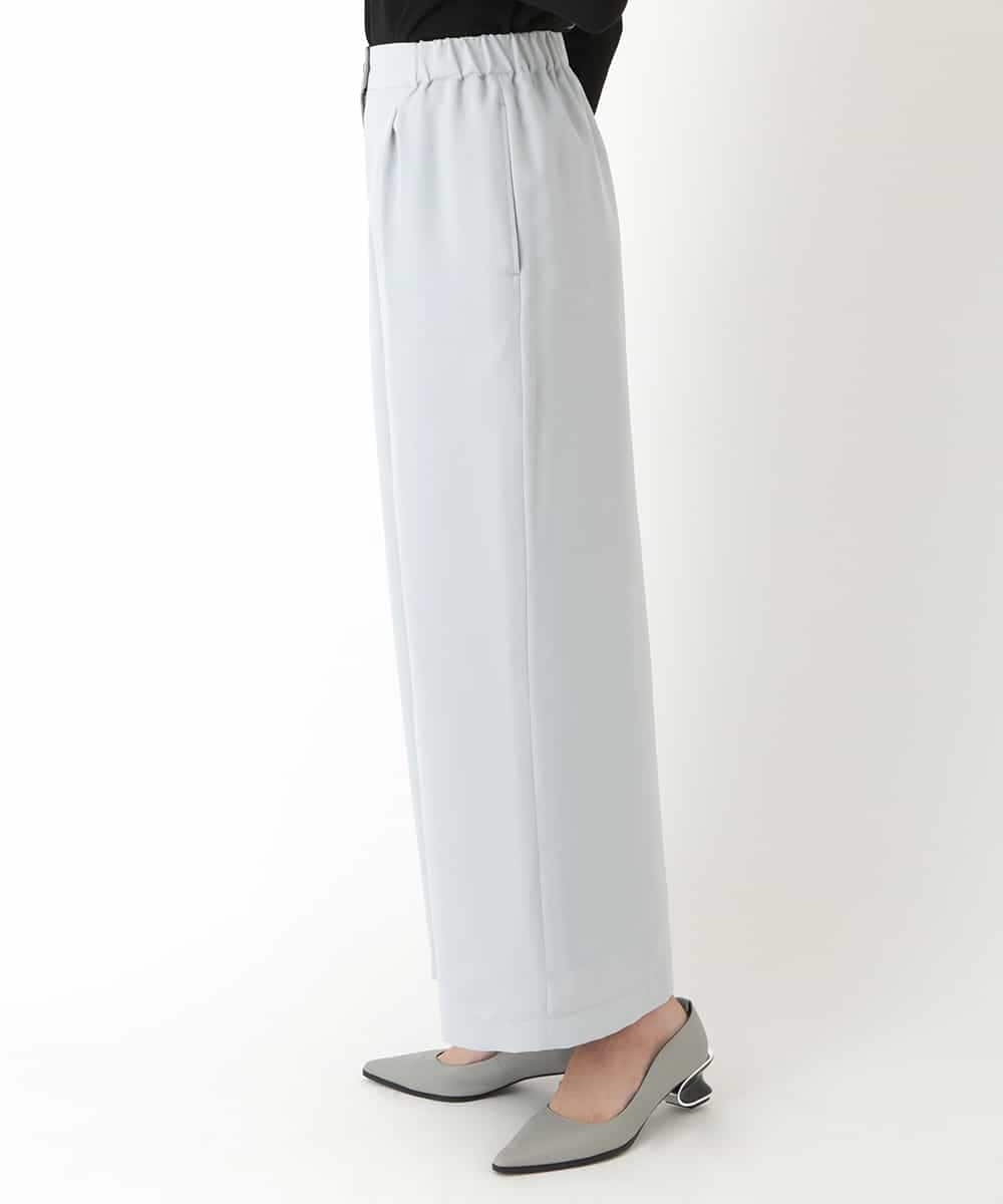 R6LDP11190 HIROKO BIS(小さいサイズ)(メゾン ドゥ サンク) 【小さいサイズ/洗濯機で洗える】タックワイドパンツ ライトグレー