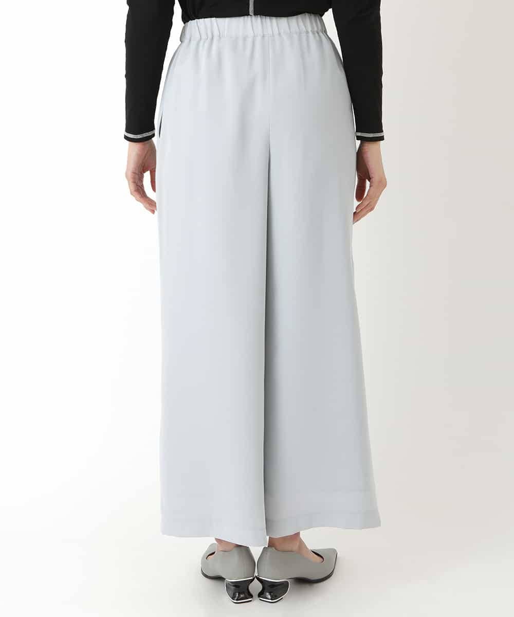 R6LDP11190 HIROKO BIS(小さいサイズ)(メゾン ドゥ サンク) 【小さいサイズ/洗濯機で洗える】タックワイドパンツ ライトグレー