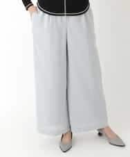 R6LDP11190 HIROKO BIS(小さいサイズ)(メゾン ドゥ サンク) 【小さいサイズ/洗濯機で洗える】タックワイドパンツ ライトグレー