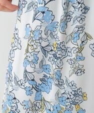R6LDS25340 HIROKO BIS(小さいサイズ)(メゾン ドゥ サンク) 【小さいサイズ/洗える】花柄フレアパンツ ライトブルー
