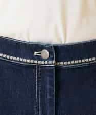 R6LED12250 HIROKO BIS(小さいサイズ)(メゾン ドゥ サンク) 【小さいサイズ】ステッチポイントストレッチデニムパンツ ネイビー