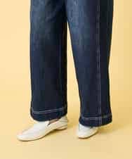 R6LED12250 HIROKO BIS(小さいサイズ)(メゾン ドゥ サンク) 【小さいサイズ】ステッチポイントストレッチデニムパンツ ネイビー