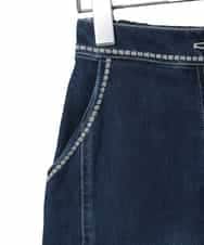 R6LED12250 HIROKO BIS(小さいサイズ)(メゾン ドゥ サンク) 【小さいサイズ】ステッチポイントストレッチデニムパンツ ネイビー