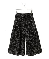 R6LFB57290 HIROKO BIS(小さいサイズ)(メゾン ドゥ サンク) 【小さいサイズ】シアーチェックドットフレアパンツ ブラック