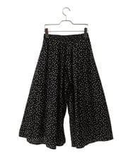 R6LFB57290 HIROKO BIS(小さいサイズ)(メゾン ドゥ サンク) 【小さいサイズ】シアーチェックドットフレアパンツ ブラック