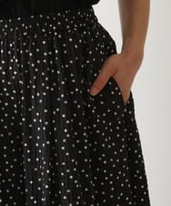 R6LFB57290 HIROKO BIS(小さいサイズ)(メゾン ドゥ サンク) 【小さいサイズ】シアーチェックドットフレアパンツ ブラック