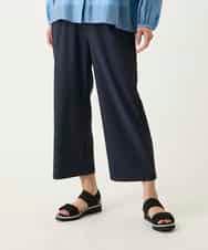 R6LFD51170 HIROKO BIS(小さいサイズ)(メゾン ドゥ サンク) 【小さいサイズ】ハイストレッチセミワイドパンツ ネイビー