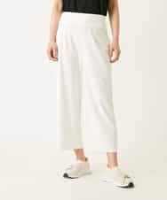 R6LFD51170 HIROKO BIS(小さいサイズ)(メゾン ドゥ サンク) 【小さいサイズ】ハイストレッチセミワイドパンツ ホワイト