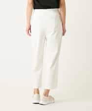 R6LFD51170 HIROKO BIS(小さいサイズ)(メゾン ドゥ サンク) 【小さいサイズ】ハイストレッチセミワイドパンツ ホワイト