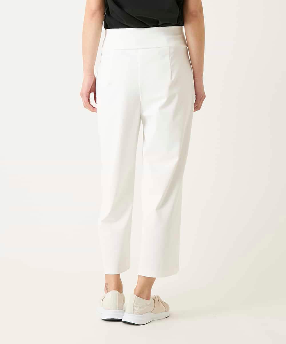 R6LFD51170 HIROKO BIS(小さいサイズ)(メゾン ドゥ サンク) 【小さいサイズ】ハイストレッチセミワイドパンツ ホワイト