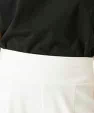 R6LFD51170 HIROKO BIS(小さいサイズ)(メゾン ドゥ サンク) 【小さいサイズ】ハイストレッチセミワイドパンツ ホワイト