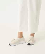 R6LFD51170 HIROKO BIS(小さいサイズ)(メゾン ドゥ サンク) 【小さいサイズ】ハイストレッチセミワイドパンツ ホワイト