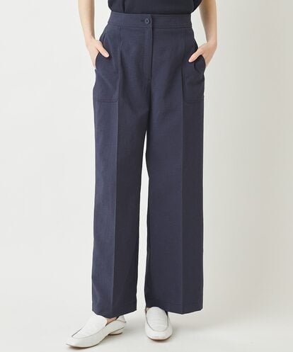 R6LFW06230 HIROKO BIS(小さいサイズ) 【小さいサイズ/セットアップ対応】美シルエットセンタープレスワイドパンツ