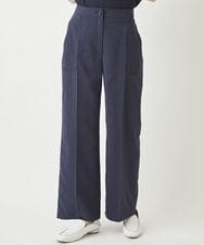 R6LFW06230 HIROKO BIS(小さいサイズ)(メゾン ドゥ サンク) 【小さいサイズ/セットアップ対応】美シルエットセンタープレスワイドパンツ アイボリー