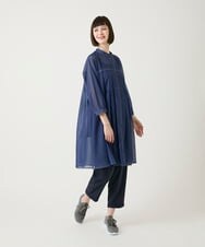 R6LGE40230 HIROKO BIS(小さいサイズ)(メゾン ドゥ サンク) 【小さいサイズ】ウエストギャザーストレッチパンツ ネイビー