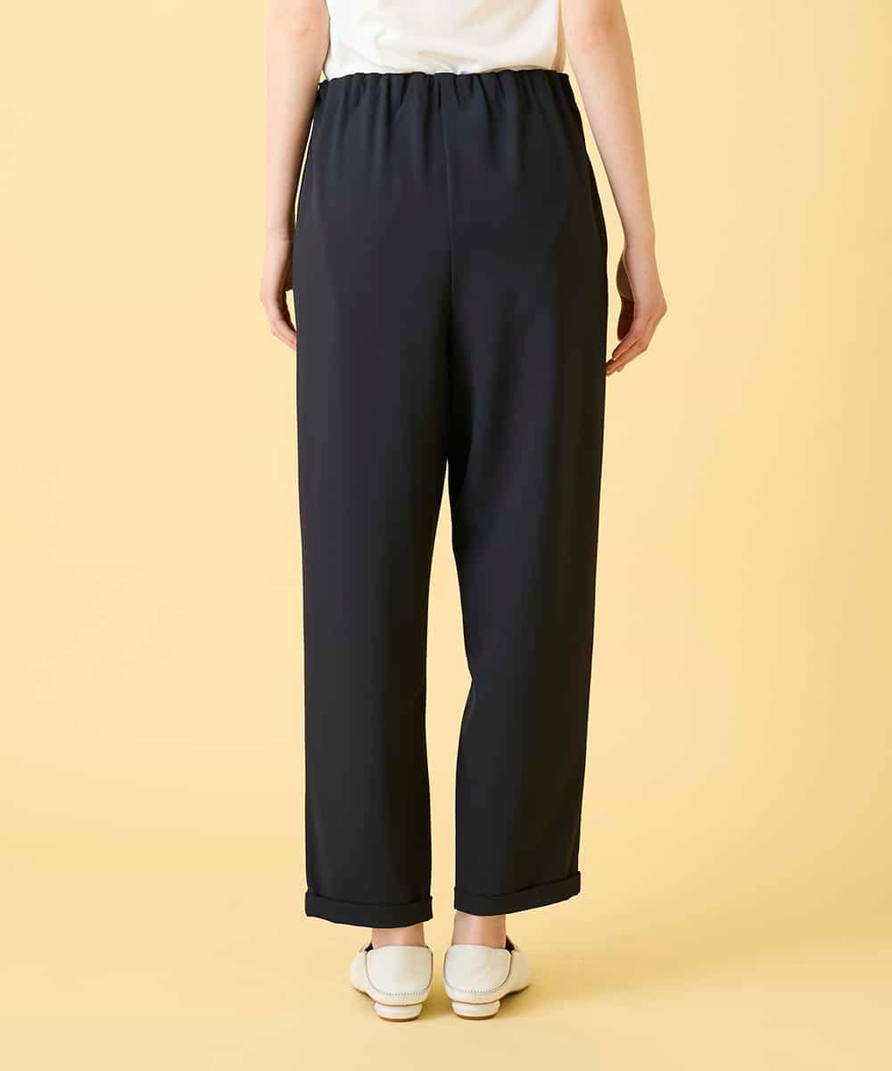 R6LGE40230 HIROKO BIS(小さいサイズ)(メゾン ドゥ サンク) 【小さいサイズ】ウエストギャザーストレッチパンツ ネイビー