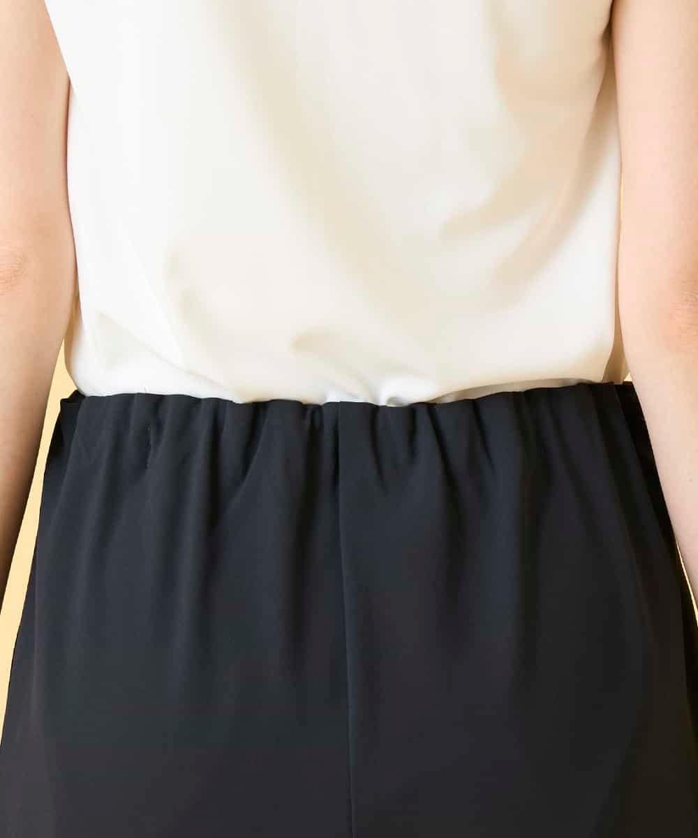 R6LGE40230 HIROKO BIS(小さいサイズ)(メゾン ドゥ サンク) 【小さいサイズ】ウエストギャザーストレッチパンツ ネイビー