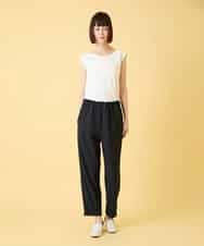 R6LGE40230 HIROKO BIS(小さいサイズ)(メゾン ドゥ サンク) 【小さいサイズ】ウエストギャザーストレッチパンツ ネイビー