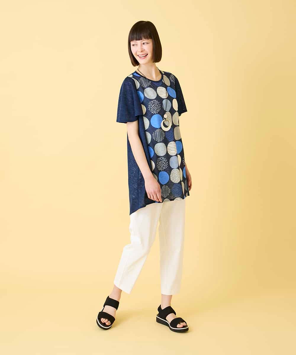 R6LGE55190 HIROKO BIS(小さいサイズ)(メゾン ドゥ サンク) 【小さいサイズ】エアリーフィット2WAYストレッチパンツ ホワイト