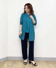 R6LGQ79230 HIROKO BIS(小さいサイズ)(メゾン ドゥ サンク) 【小さいサイズ/洗濯機で洗える】ナイロンストレッチパンツ ベージュ