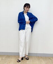 R6LGQ79230 HIROKO BIS(小さいサイズ)(メゾン ドゥ サンク) 【小さいサイズ/洗濯機で洗える】ナイロンストレッチパンツ ベージュ