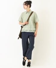 R6LGQ79230 HIROKO BIS(小さいサイズ)(メゾン ドゥ サンク) 【小さいサイズ/洗濯機で洗える】ナイロンストレッチパンツ ベージュ