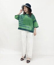 R6LGQ79230 HIROKO BIS(小さいサイズ)(メゾン ドゥ サンク) 【小さいサイズ/洗濯機で洗える】ナイロンストレッチパンツ ベージュ