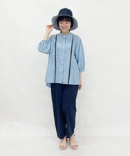 R6LGQ79230 HIROKO BIS(小さいサイズ)(メゾン ドゥ サンク) 【小さいサイズ/洗濯機で洗える】ナイロンストレッチパンツ ベージュ