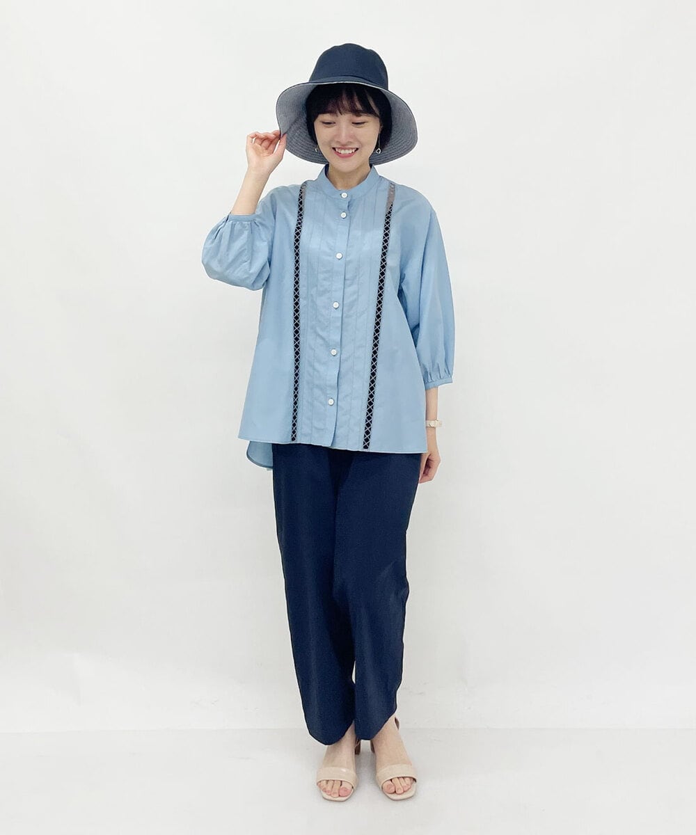 R6LGQ79230 HIROKO BIS(小さいサイズ)(メゾン ドゥ サンク) 【小さいサイズ/洗濯機で洗える】ナイロンストレッチパンツ ベージュ
