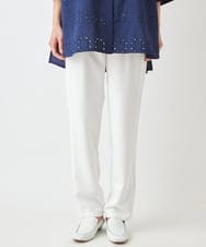 R6LGW83230 HIROKO BIS(小さいサイズ)(メゾン ドゥ サンク) 【小さいサイズ】パウダリーストレッチパンツ ホワイト