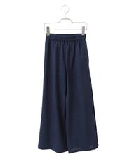 R6LHA51230 HIROKO BIS(小さいサイズ)(メゾン ドゥ サンク) 【小さいサイズ】リネンライクドライイージーワイドパンツ ネイビー
